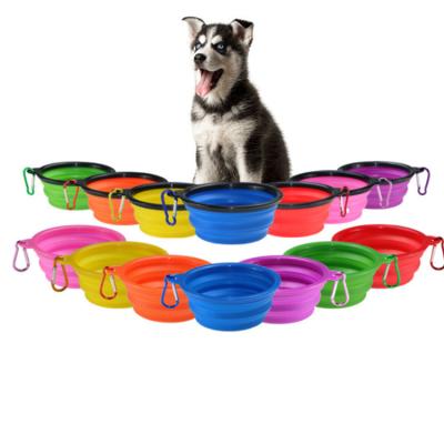 China Viable Collapsible Silicone Foldable Dog Bowl Factory Wholesale Manufacturer Folding Portable Travel Dog Bowl for sale