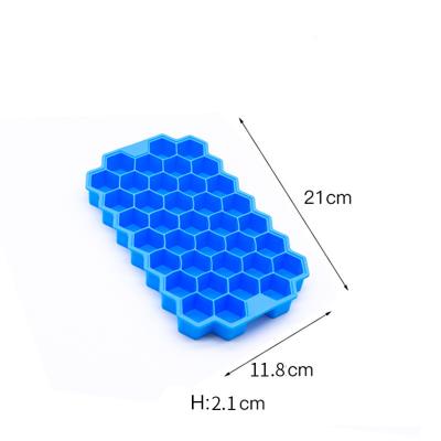 China 0185 37 Viable DIY Cell Honeycomb Ice Tray Honeycomb Cookie Cake Pudding Jelly Silicone Mold for sale