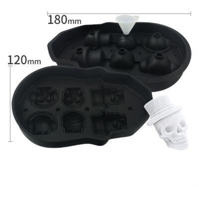 China Creative 0309 Viable Human Cake Decorating Ice Cream Silicone Mold Love Ice Cream Pumpkin Whiskey Bone Ice Box for sale