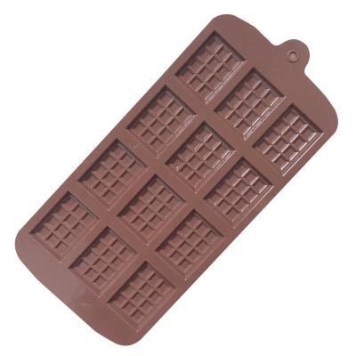 China 0493 Viable Creative Chocolate Fondant Mold DIY Tool Waffle Silicone Baking Mold for sale