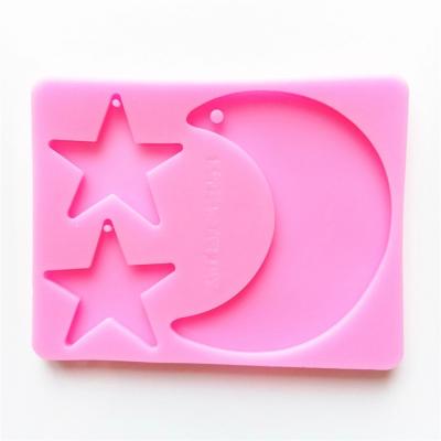 China 0554 Resin Head Chain Mold DIY Crystal Epoxy Moon Star Earrings Viable Creative Silicone Mold for sale