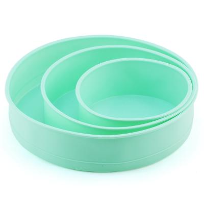 China 0320 4 Inch Viable 6 Inch 8 Inch 10 Inch Platinum Silicone Cake Mold Round Mousse Layered Cake Mold for sale