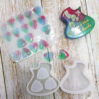 China Hot Sale W002 Guitar Storage Box Epoxy Stored Mold Guitar Picks Toys DIY Mirror Silicone Mold For Resin Craft for sale