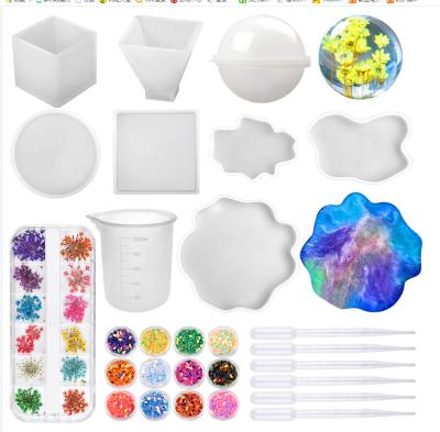 China Viable tool of 1391 DIY Crystal Epoxy Irregular Coaster Kit for sale