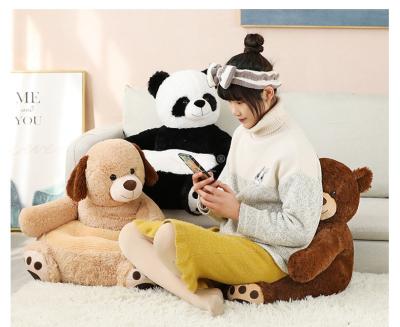 China Plush Kids Love Cute Lazy Dog Unicorn Panda Bear Plush Toy Sofa Bed Sofa Bed Animal Skin for sale