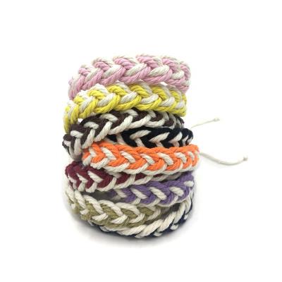 China Hot Sale CLASSIC Handmade Braided Multi Color Cotton Cope Friendship Bracelets For Sale for sale