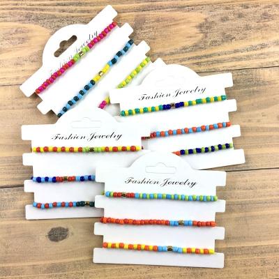 China Wholesale Handmade BOHEMIA Custom Fashion DIY Glass Seed Beads Elastic Bracelets For Women for sale