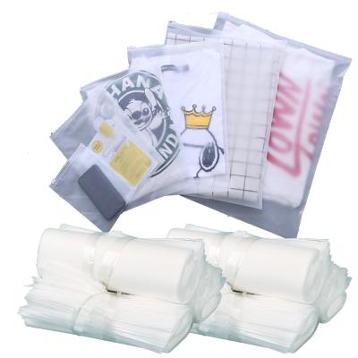 China Recyclable Wholesale Custom Frosted Zipper Plastic Bags For Clothes Packaging With Your Logo for sale