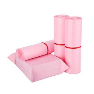 China Tear-proof/Nice Custom Logo Strong Adhesive Opaque Printing Opaque Self-Sealing Custom Pink Poly Mailer Bags For Apparel Shipping for sale