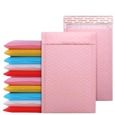 China shoes & Custom Apparel Mailing Envelope Mailing Bag Pockets Pink Bubble PolyMailer for sale