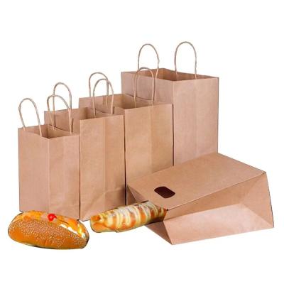 China Recyclable Kraft Paper Bag with Handles Solid Color Gift Packaging Bags for Shop Clothes Wedding Christmas Party Supplies Handbags for sale