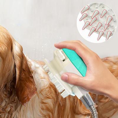 China Viable in Cat Home Cleaning Tools Bathroom Running Attachment Multifunctional Pet Bath Shower Head Dogs Water Sprayer Brush for sale