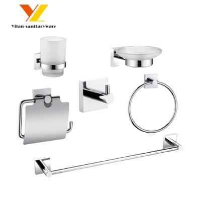 China Modern Hotel Decorative Bathroom Set Bathroom Wall Zinc Alloy Bathroom Accessories Set for sale