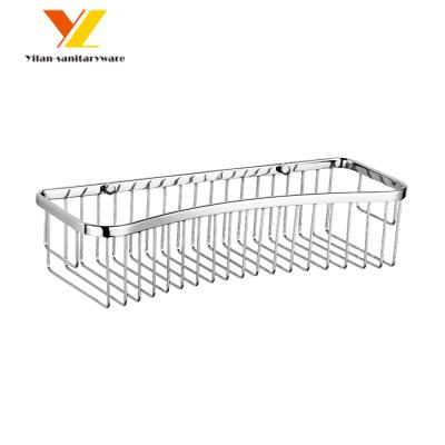 China Wall Mount Stainless Metal Corner Convenient Shower Trolley Steel Soap Basket for sale