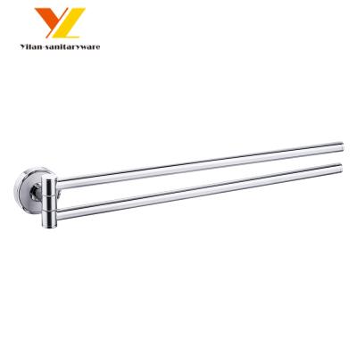 China With Hook Bathroom Accessories Brass Towel Rack Double Bath Removable Towel Rail for sale