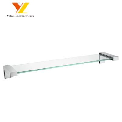 China Rust Resistant Corner Shelf Modern Wall Mount Bathroom Glass Shelf for sale