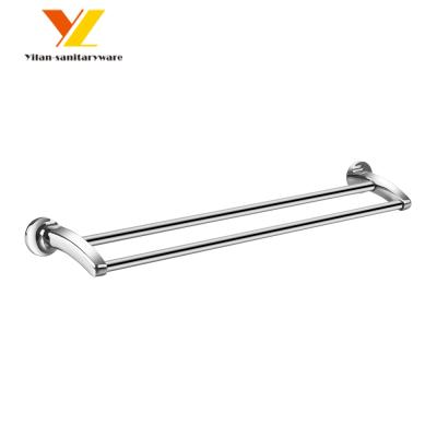 China With Wall Mount American Zinc Alloy Towel Rail Double Hook Style Towel Rails Bathroom Accessories for sale