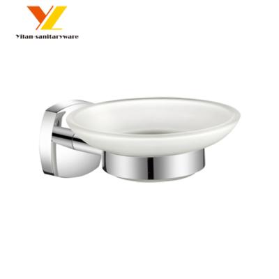 China With Holder Glass Wall Soap Dish Bathroom Zinc Alloy Soap Dish Holder For Shower for sale