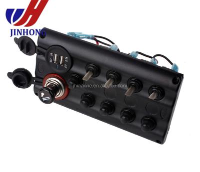 China Swicth Toggle DC 12v Electronic/Marine/Jeep/Boat Marine Boat Waterproof Control Panel With Breakers for sale