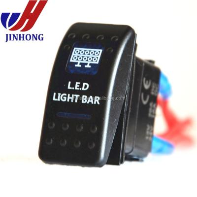 China Electronics / Marine / Jeep / Boat 4WD Illuminated Waterproof Momentary Rocker Switch Labels On Top for sale