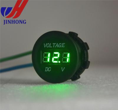 China Waterproof Motorcycle DC 12V LED Digital Display Voltmeter for Boat Marine Vehicle Motorcycle Truck ATV UTV Camper Caravan Green for sale