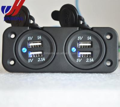 China Electronic/Marine/Car/Boat USB 12V/24V 3.1A Dashboard Socket USB Flush Panel/Marine Car Charger Aux. for sale