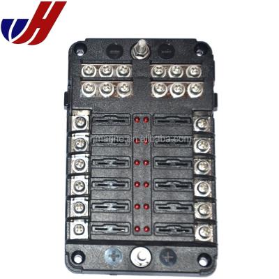 China Low Voltage Fuse Cutout Universal 12 Way 12V Blade Marine Caravan Auto Car Fuse Box for sale