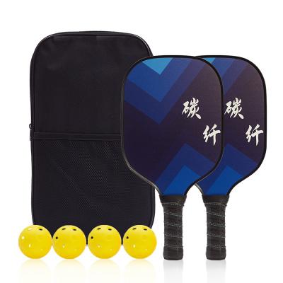 China Custom Sublimation Graphite Rub Out Door Sports Logo Pickleball Paddle And Ball Set for sale