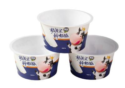 China 140ml 5oz Disposable Ice Cream Cups IML Printing Plastic Dessert Box for sale