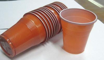 China 5 Oz 166ml Disposable Juice Cups , Double Color Custom Plastic Coffee Cups for sale