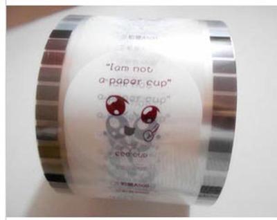 China PET|PE|PP Plastic Cup Sealing Film Printing Color For 90mm~95mm Milky Tea Cup for sale