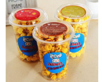 China 1000ml beschikbare Popcornkoppen met Deksel Te koop