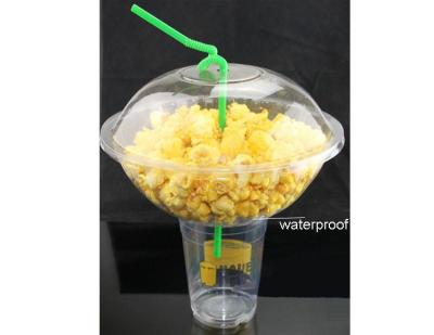 China De creatieve Plastic de Popcornkommen van pp combineert Smoothie-Koppen voor Melkachtige Thee Te koop