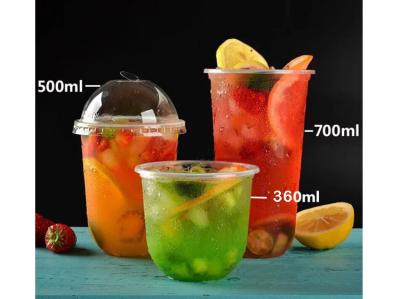 China Lovely Plastic Smoothie Cups 360ml 500ml And 700ml for sale