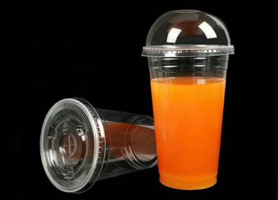 China Clear Plastic Drinking Cups , 500ml 16 Oz Disposable Plastic Cups With Lids for sale