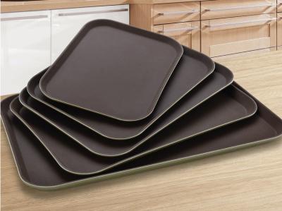 China Non Slip Toughened Fiberglass Food Serving Tray / Food Platter Trays For Restaurant for sale