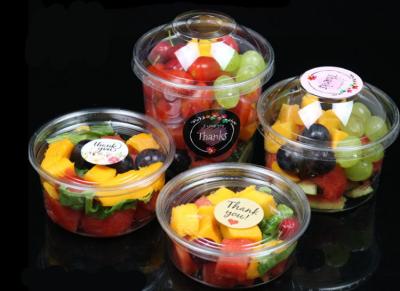 China High-Transparent Clear Disposable Salad Bowls , Disposable Plastic Dessert Bowls for sale