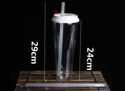 中国 最も長くまっすぐで使い捨て可能なプラスチック ストロー半透明な12X290mm 販売のため