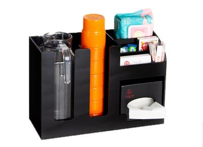 China Bar Used Acrylic Storage Rack For Holing Water Bottle / Cups /  Straws / Sugar / Card for sale