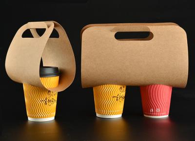 China Creative Cup holder single and double cup portable takeaway coffee milk tea cups packing holder for sale