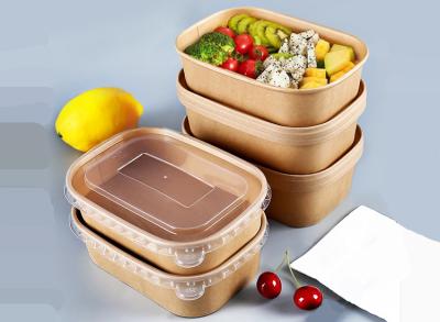 China Rechthoekige Pakpapierrijst Bento Salad Takeaway Boxes Te koop