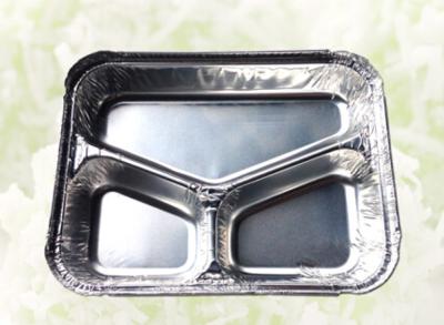 China Roast Fish 3 Compartment Aluminium Foil Containers Eco Friendly for sale