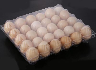 China Rectangular Hard Clear Plastic Egg Cartons 30 Cavities Environmental Friendly for sale