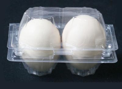 China biggest 2 Cavities hole 46mm Clear Plastic Egg Trays for sale