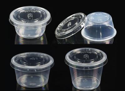 China PP Small Disposable Chili Sauce Dipping Cups 25ml Disposable Portion Containers for sale