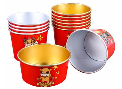 China Silver Foil Takeout Disposable Paper Soup Cups 680ml 22oz for sale