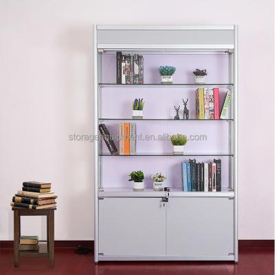 China 2021 New Style Aluminum Lockable Door Features Glass Display Cabinet for sale