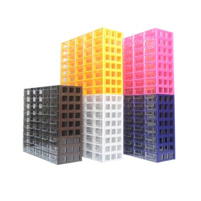 China Modern Clear Plastic Stackable Storage Drawer And Warehouse Divided Plastic Drawer for sale