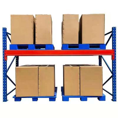 China High Density Adjustable Corrosion Protection 75mm Warehouse Storage Double Deep Pallet Rack for sale