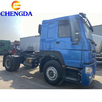 China HOWO 371HP 4x2 Used Tractor Truck Blue Head With Good Condition 6800x2490x3668mm for sale